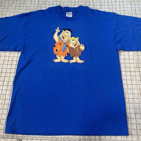 The Flintstones T Shirt Adult XL Cartoon Y2K Blue - Picture 1 of 13